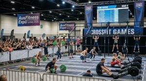 Live CrossFit competition athletes at AusFitness Expo Sydney 2026